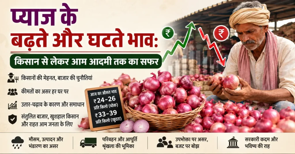 प्याज के बढ़ते और घटते भाव